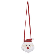 Baby Unisex Red and White Santa Claus Sling Bag Pack of 1 Festive Accessory