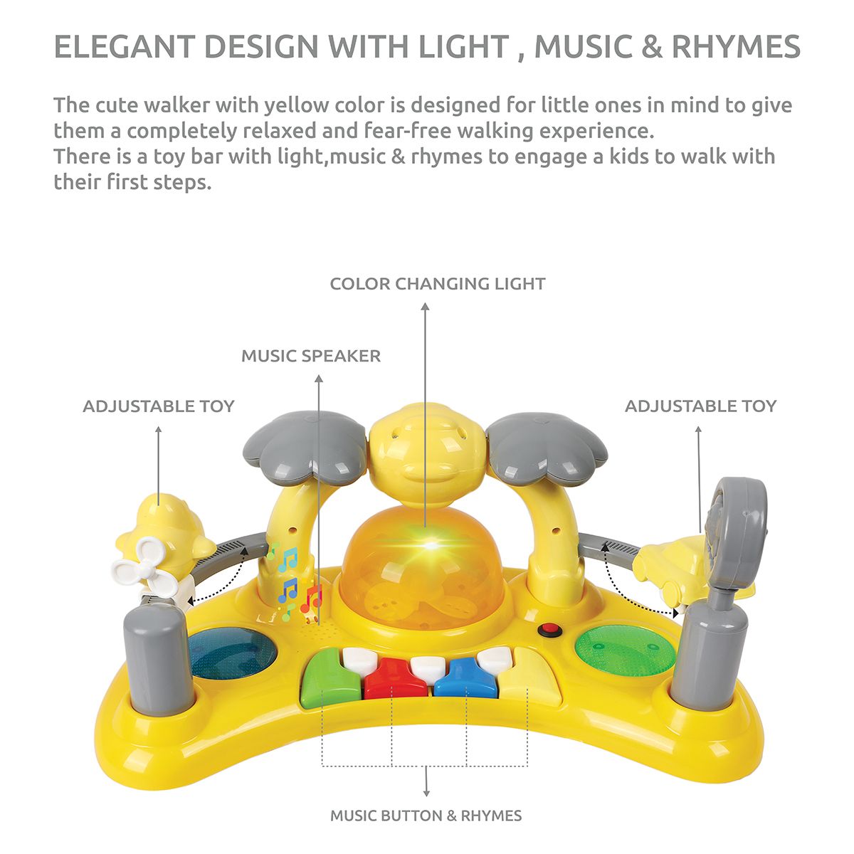 Miniklub Baby Yellow Color Crawl Walker
