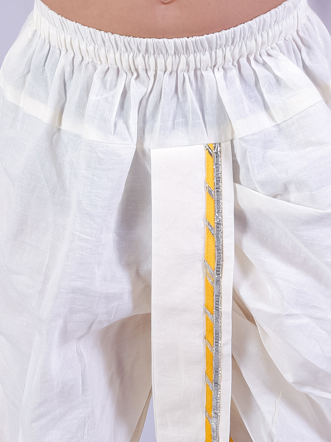 Lil Drama Boys Embroidered Kurta With Dhoti Pants Set, Pink And White