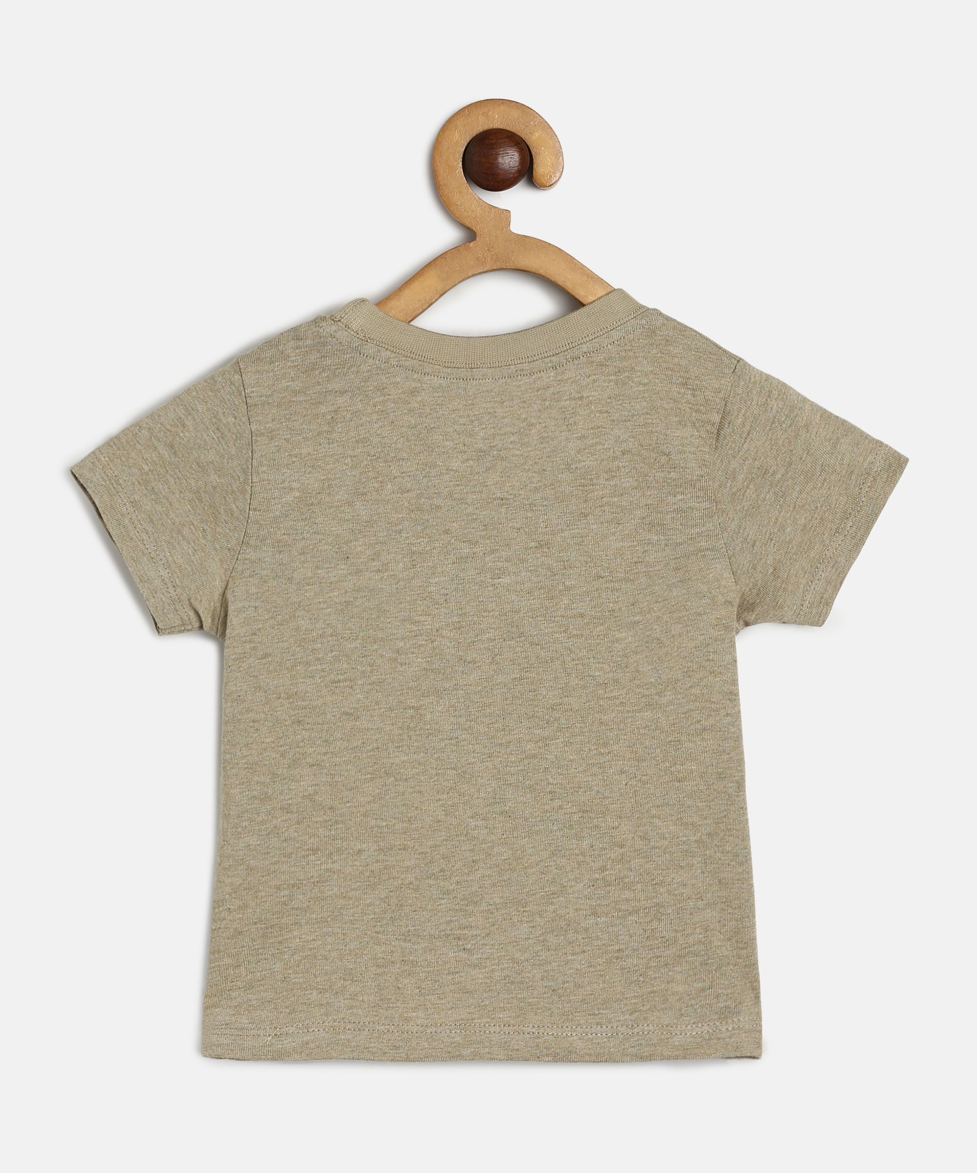 Baby Boys Beige, White and Black Cotton Printed T-Shirts Pack of 3 Regular Fit Casual Wear
