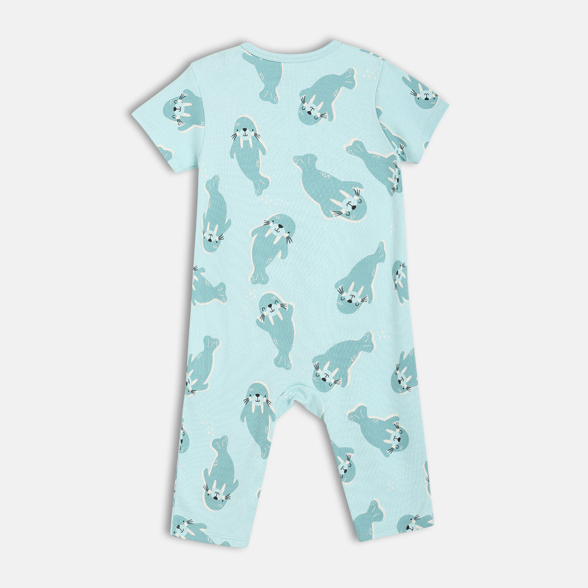 Baby Boys Sailor And Seal Print Rompers Pack Of 2, Multicolour