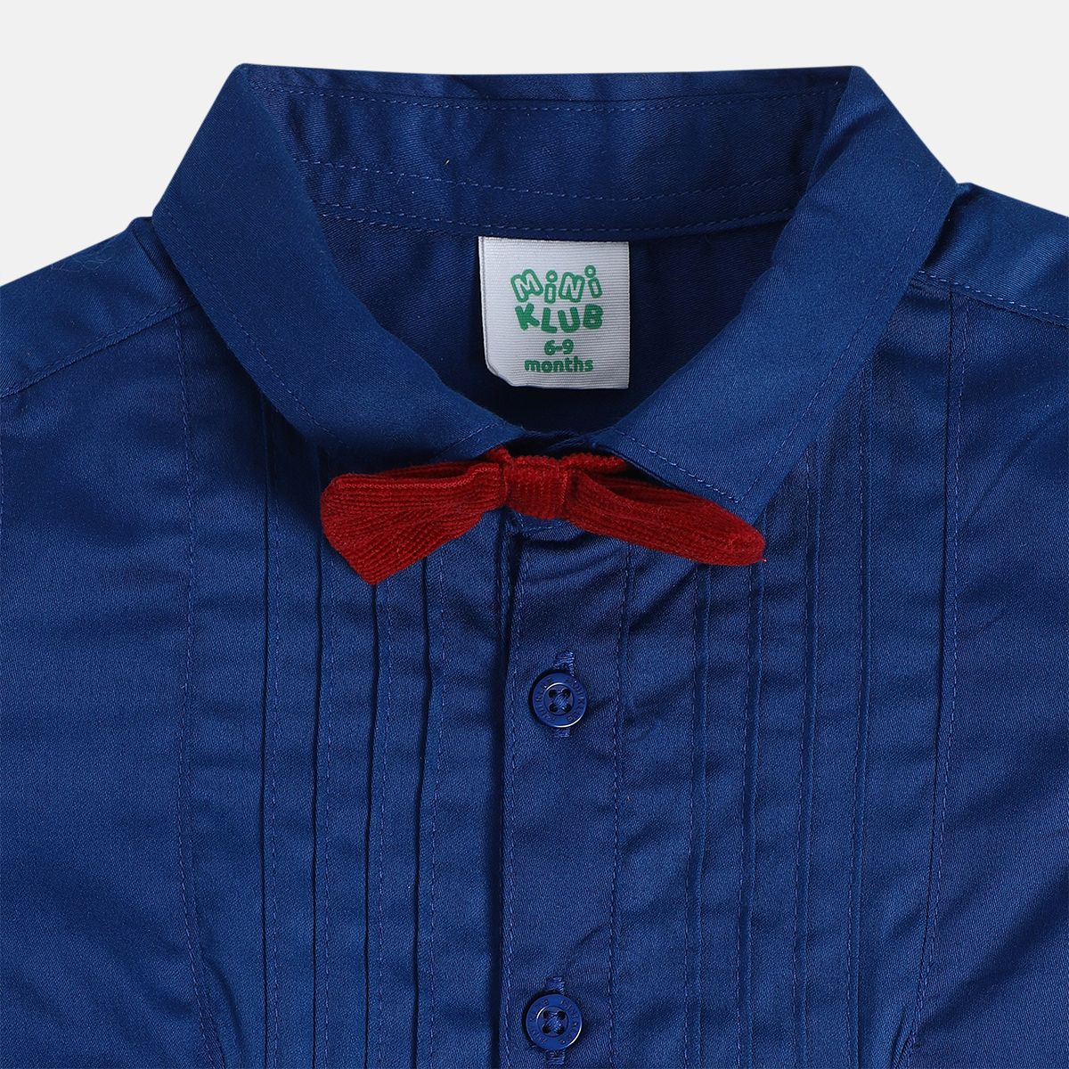 Boys Cotton Full Sleeves Solid Coordinate Set - Red