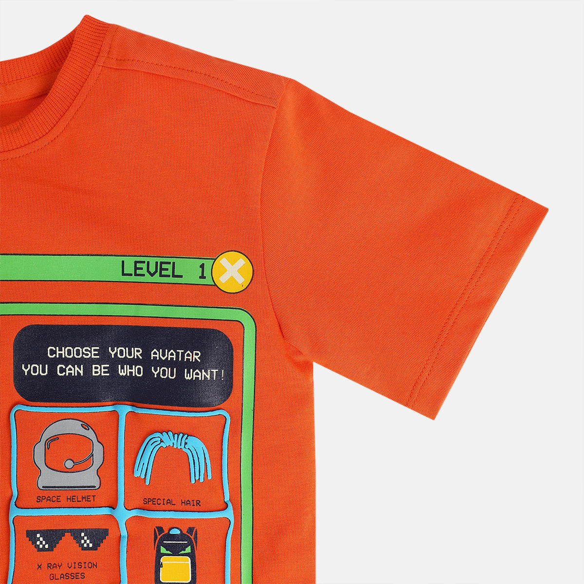 Boys Orange Pack Of 1 T-Shirt