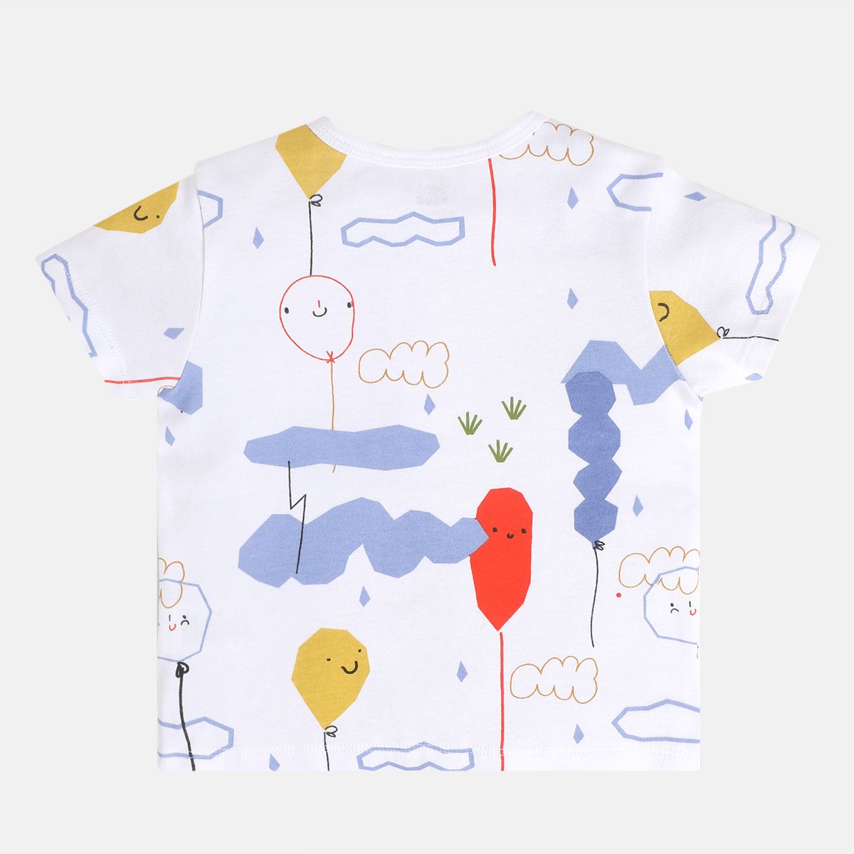 Boys Cotton Pack Of 2 Half sleeves Cartoon Printed Front Open Vest - Navy Blue & White