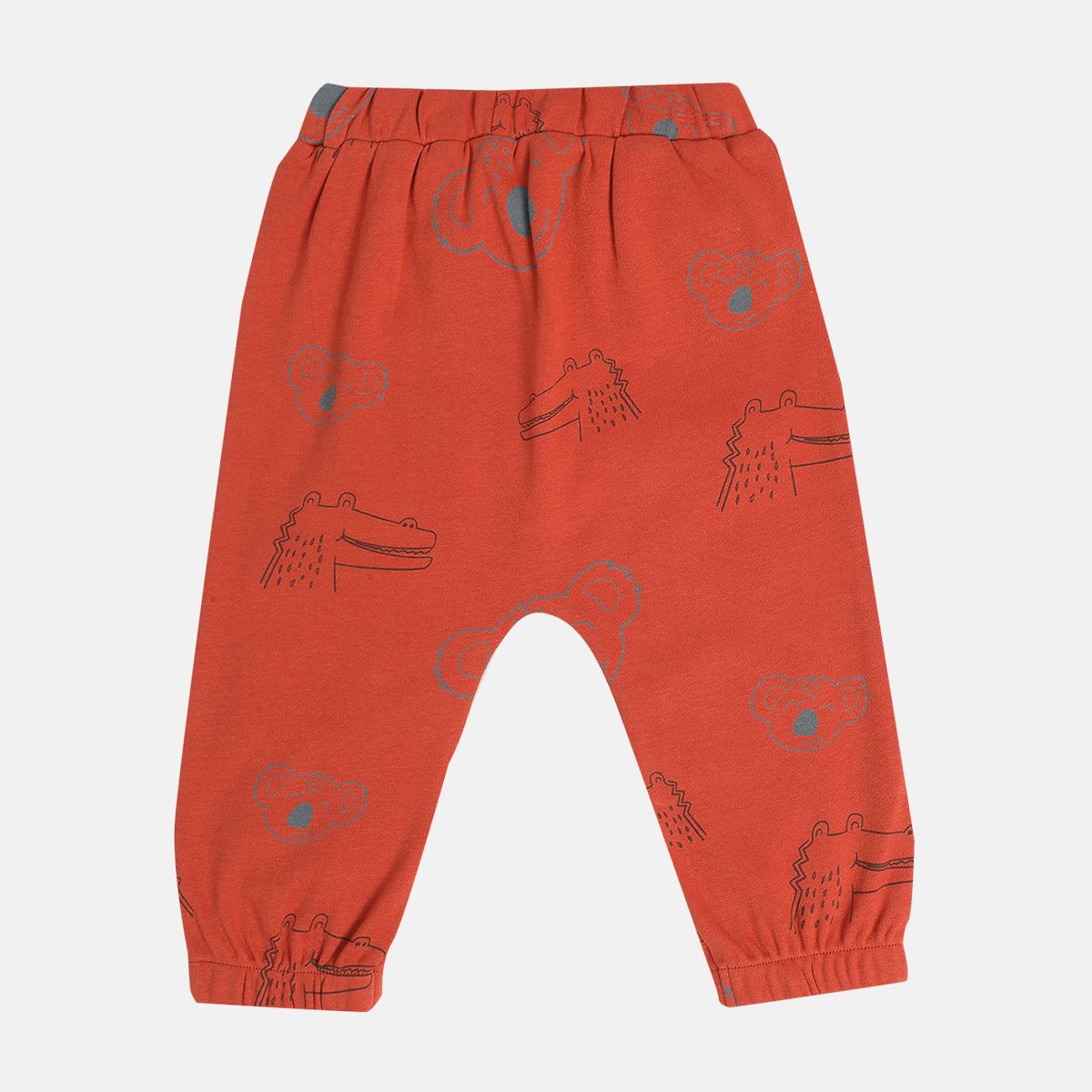Boys Red/Gray Allarround Elastic Full Length Knit Bottom