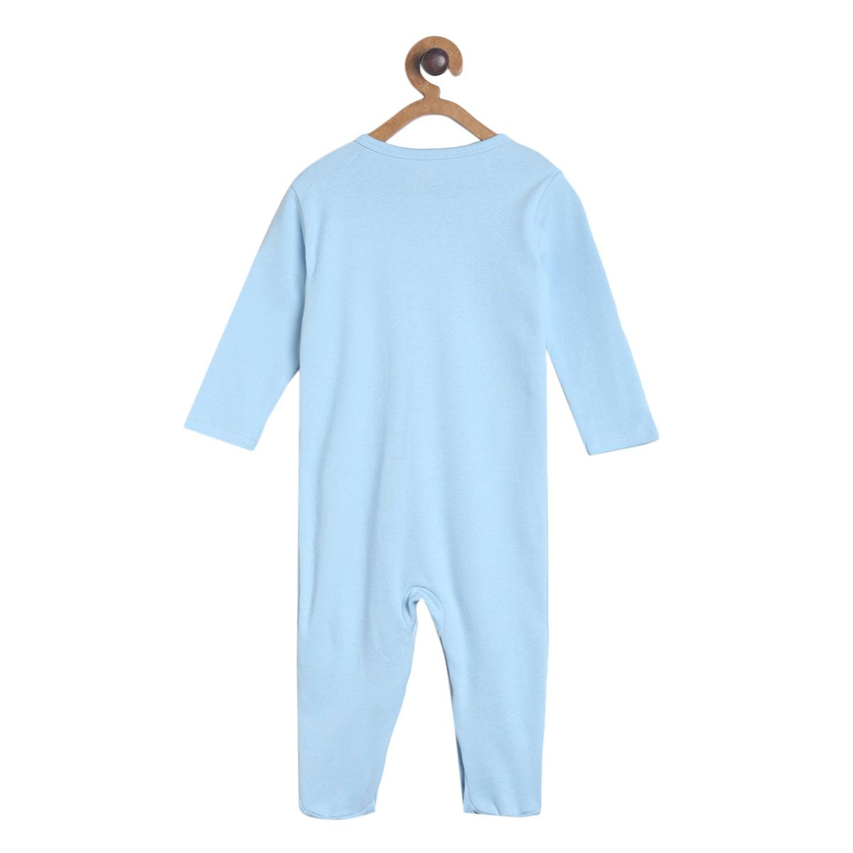 Pack of 2 sleepsuit - white & greyish blue for New Born