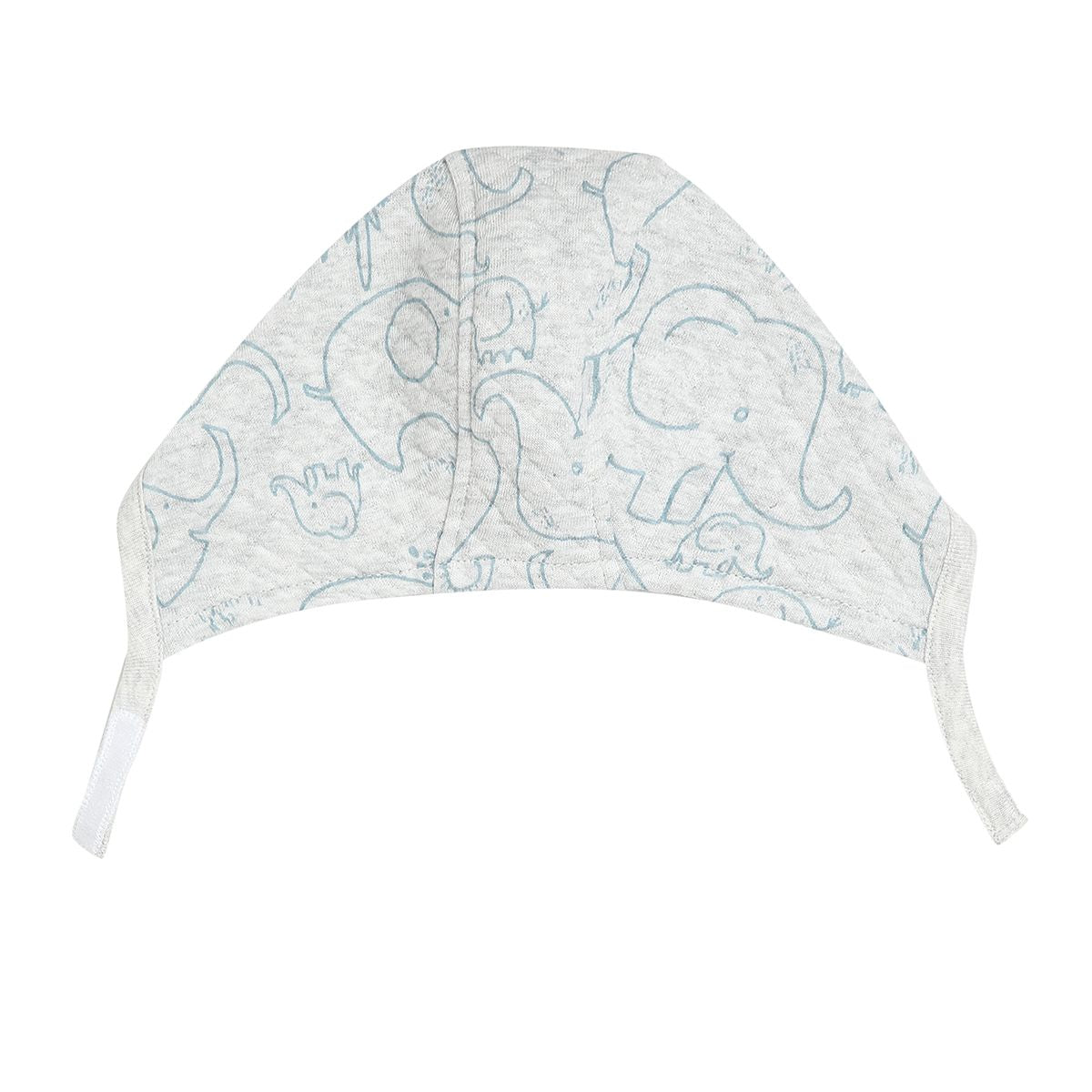 Baby Unisex Blue Cotton Star Embossed Tie-Up Cap Pack of 2 Soft and Comfortable Everyday Wear