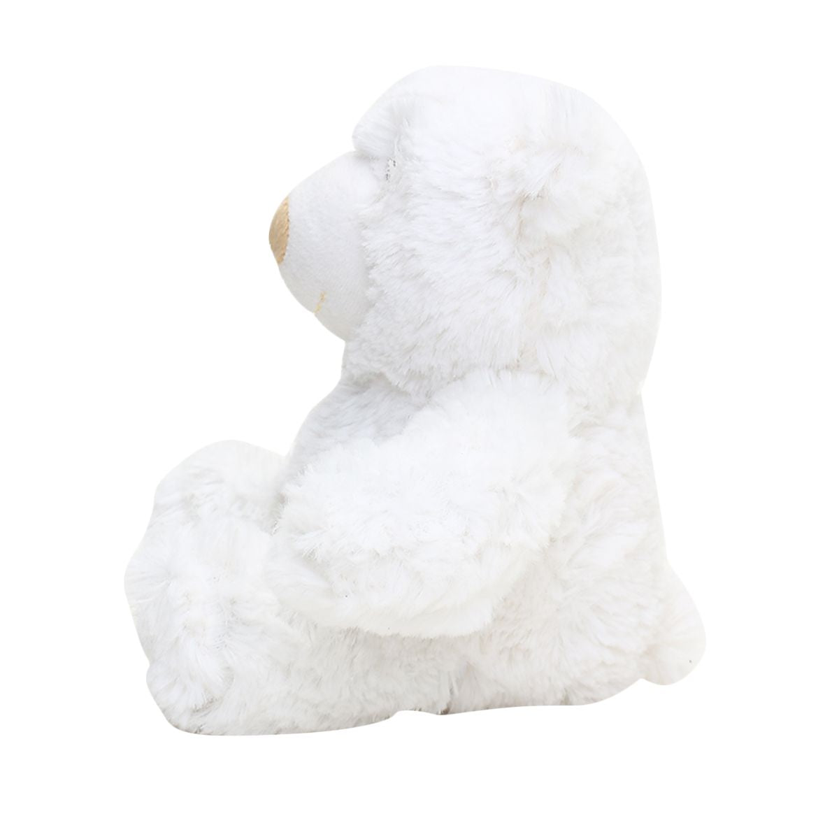 Baby Unisex White Polyester Teddy Bear Soft Toy Pack of 1 Embroidered Details Everyday Play