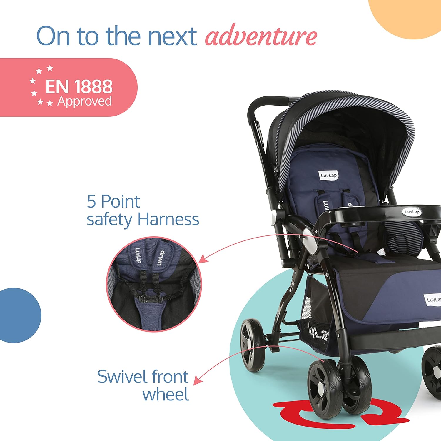 Luvlap Galaxy Stroller - Black