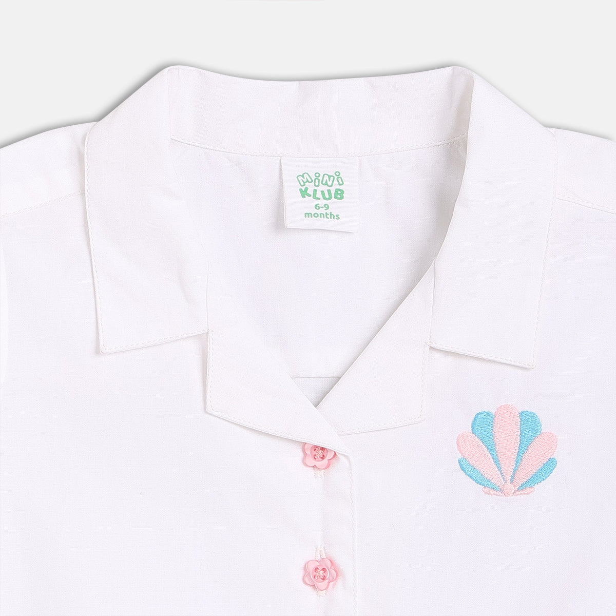 Girls White/Pink Short Sleeve Top And Bottom