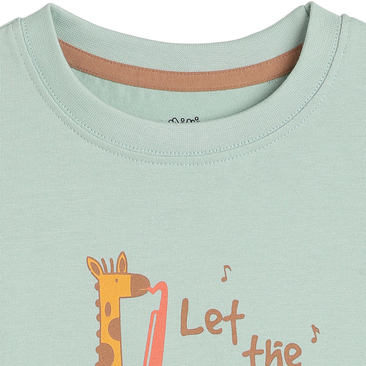 Baby Boys Mint Green Knit T-shirt Regular Fit Casual Wear