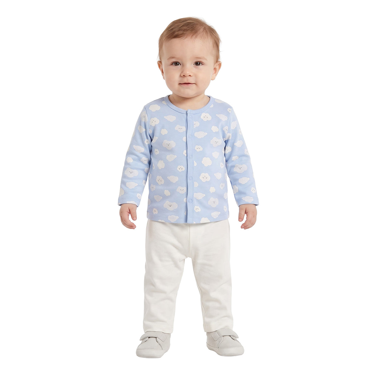 Baby Boys Blue and Cream Knit Front Open Vest Pack of 2 Casual Wear