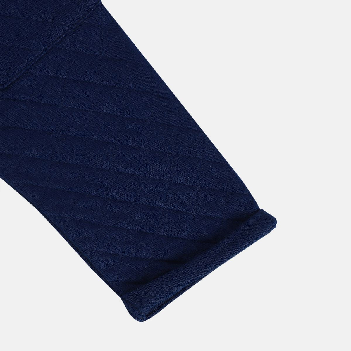 Boys Cotton Solid Knit Bottom - Navy Blue