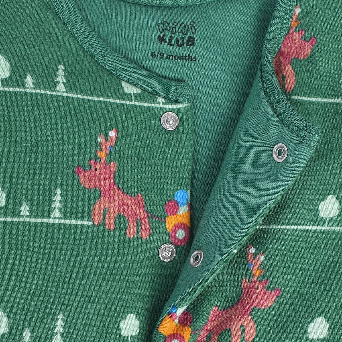 Boys Green Pack Of 1 Sleep Suit