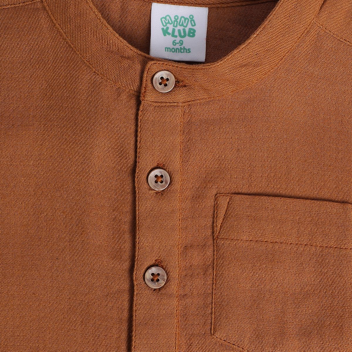 Boys Brown Pack Of 1 Shirt