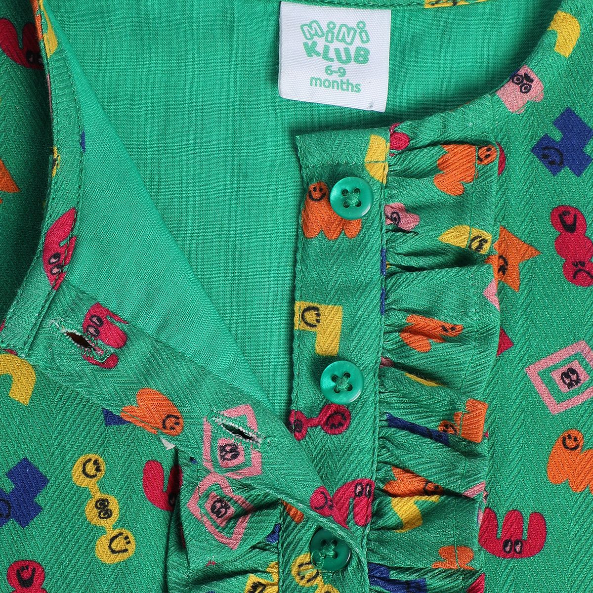 Girls Green Pack Of 1 Woven Top