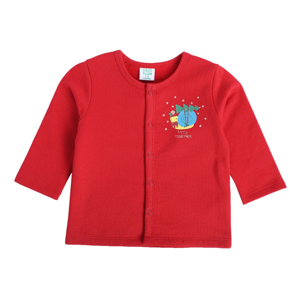 Boys Red Front Open Vest