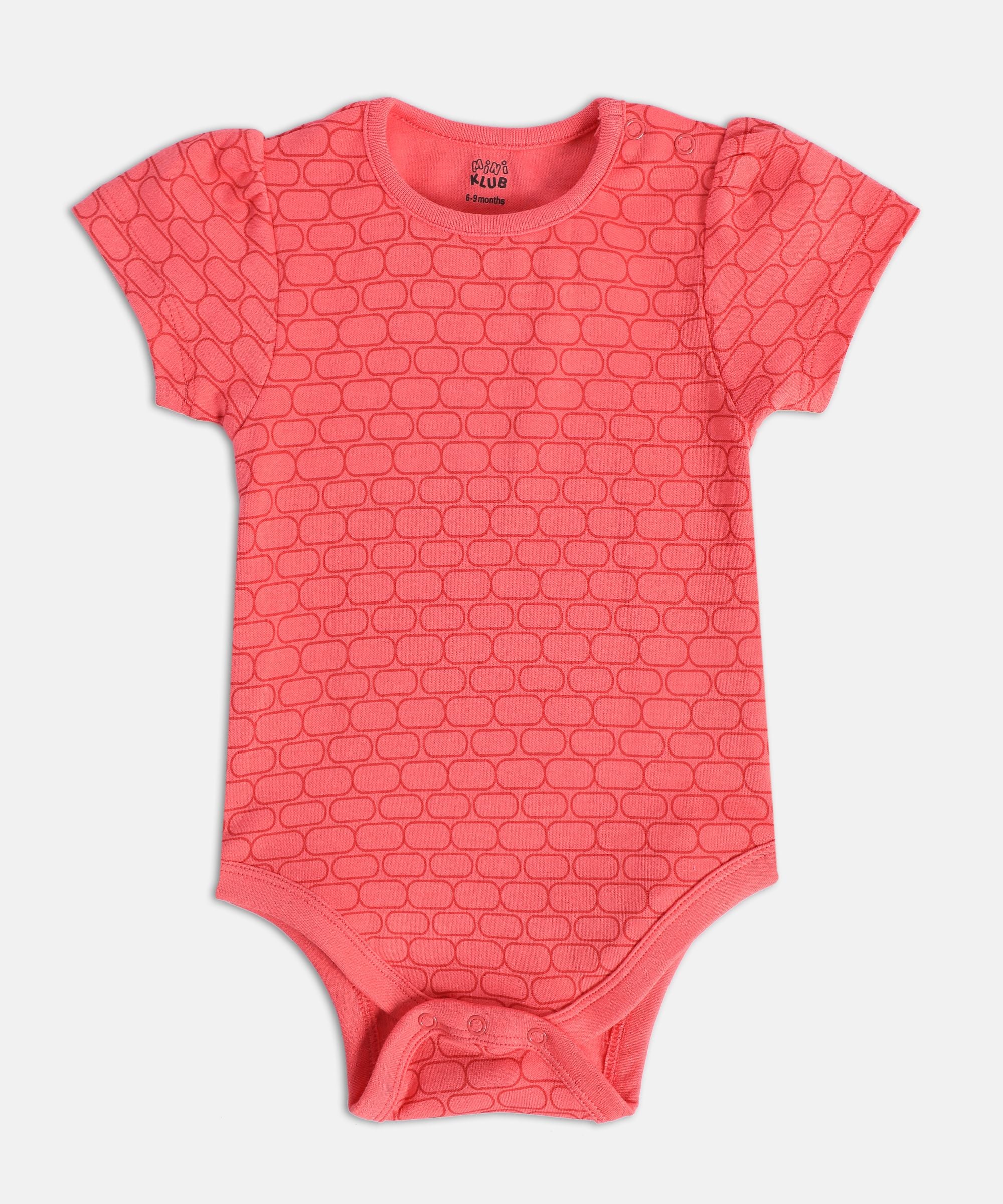 Girls Multicolor Pack Of 3 Body Suit