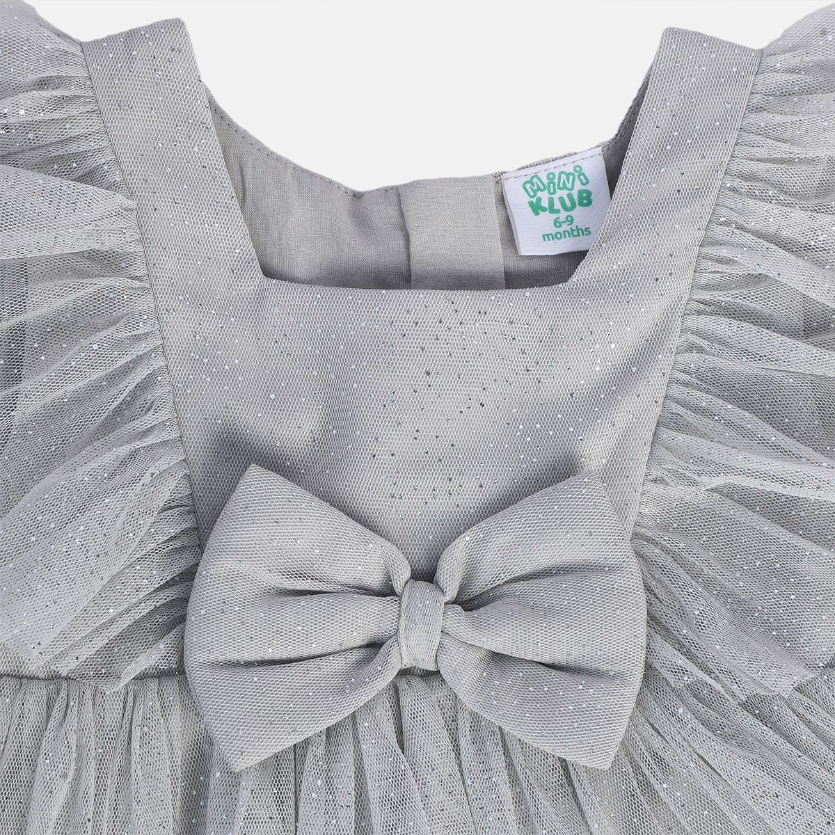 Girls Grey Pack Of 1 Dress