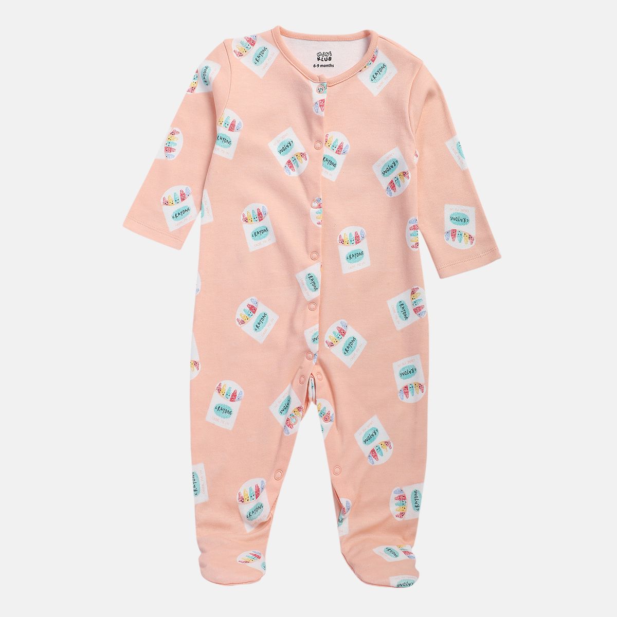 Girls Multicolor Pack Of 2 Sleep Suit