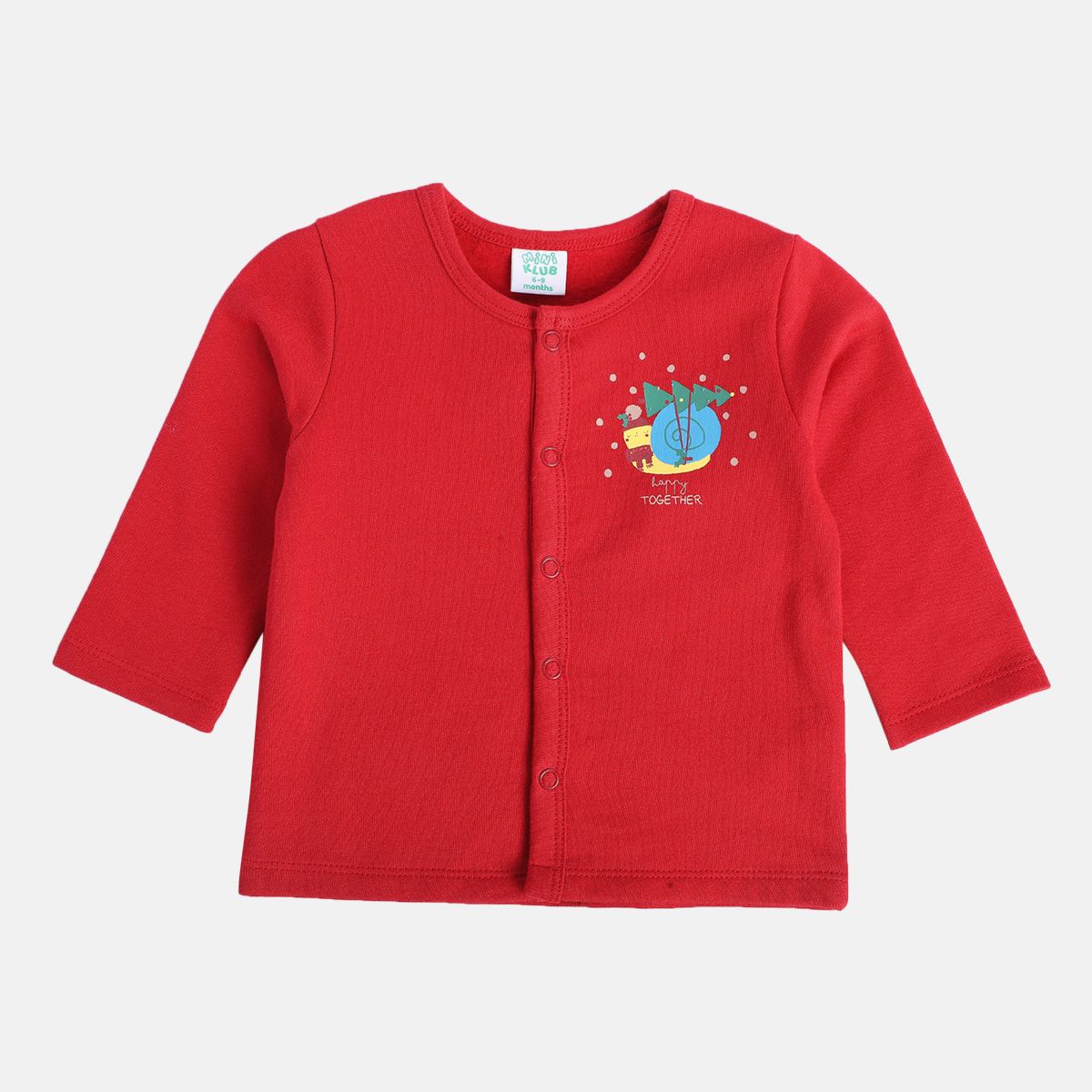 Boys Red Front Open Vest