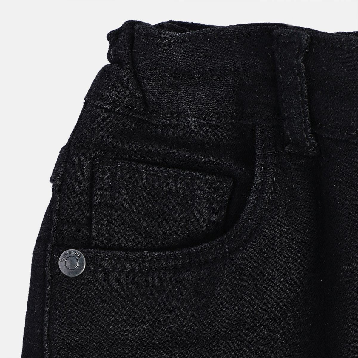 Girls Black Pack Of 1 Denim Pant