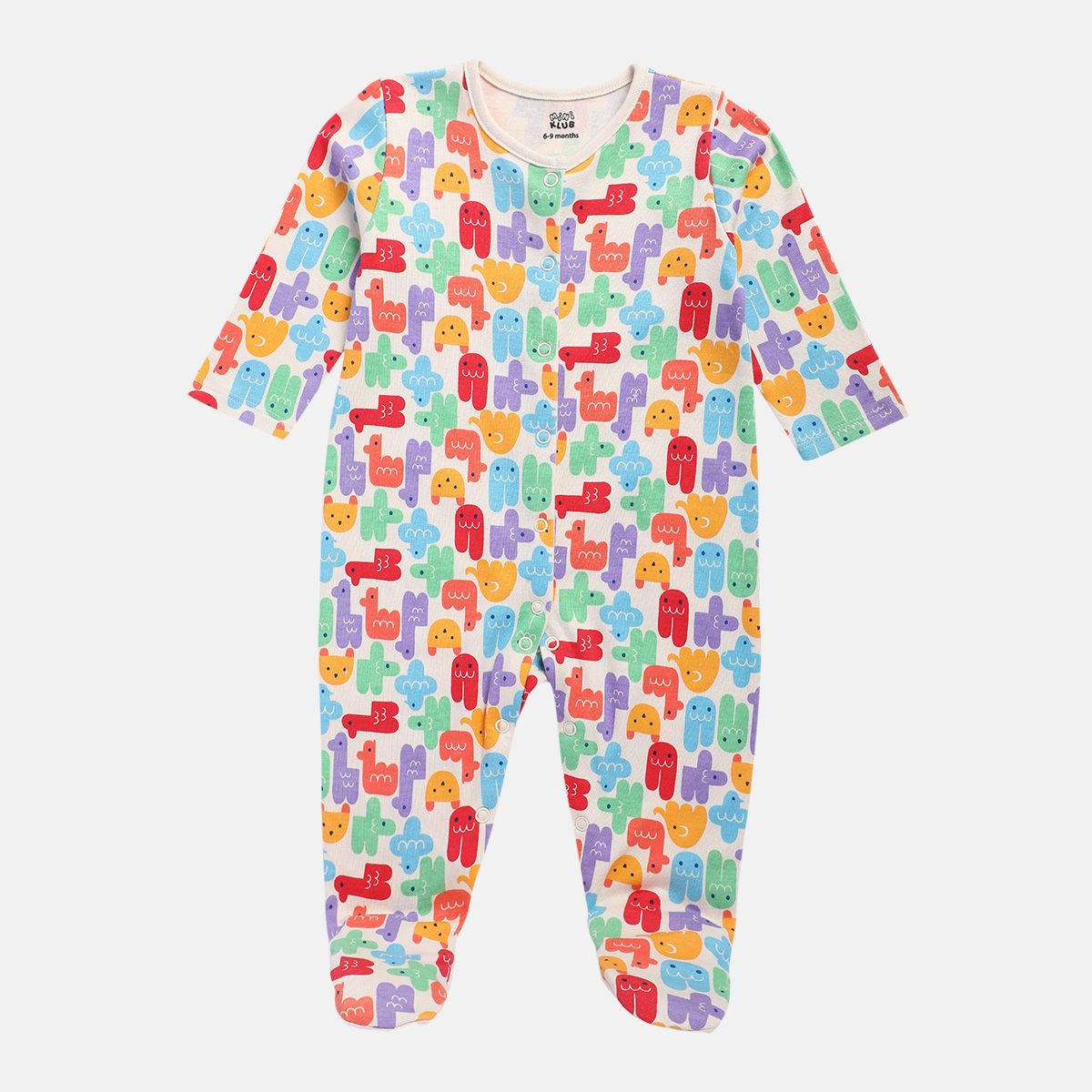 Girls Multicolor Pack Of 2 Sleep Suit
