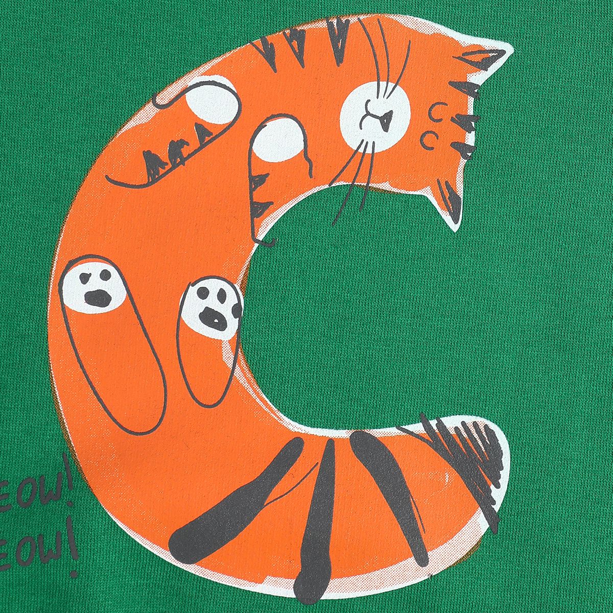 Girls Cotton Full sleeves Animal Printed sweatshirt - Green