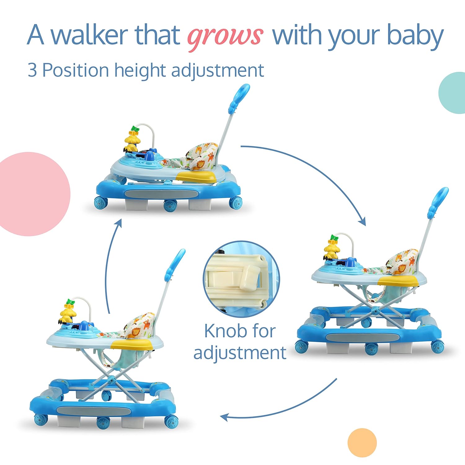 Luvlap Comfy Walker And Rocker (Blue)