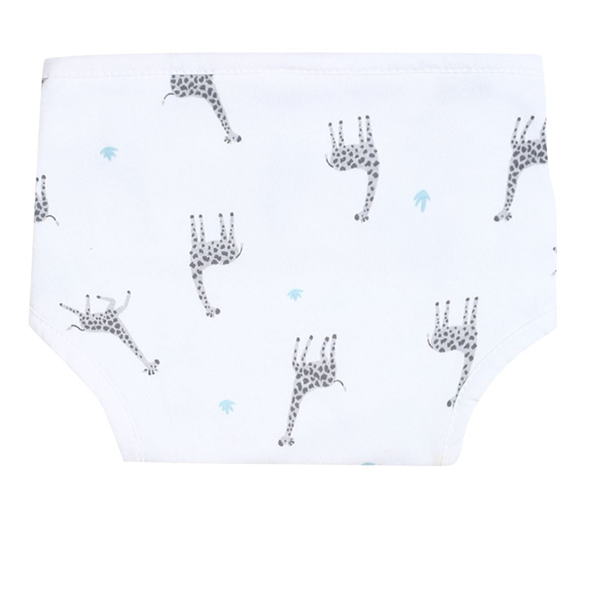 Unisex White Giraffe Print Reusable Cloth Diaper with Inserts