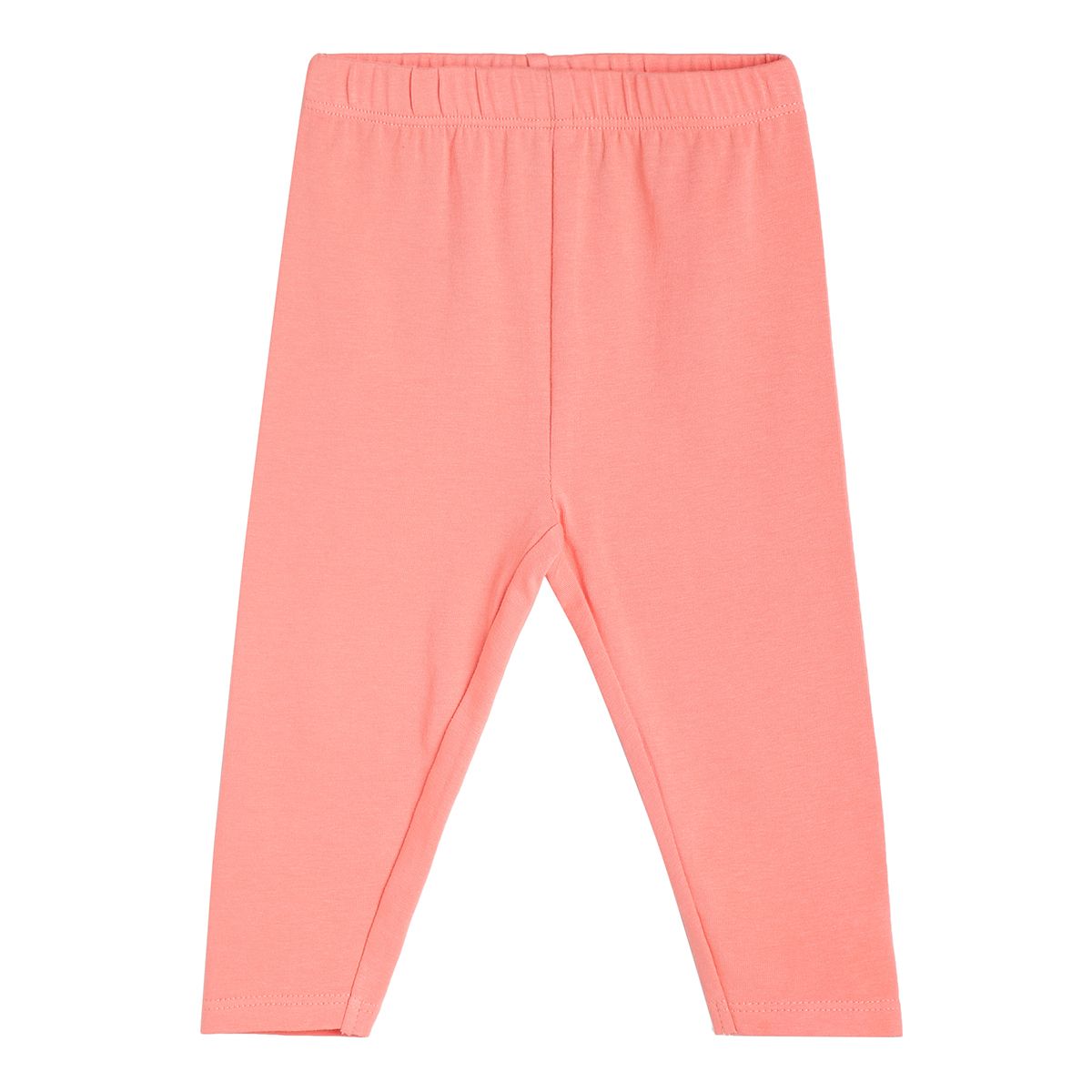 Baby Girls Printed Sleeveless Top with Solid Leggings Set, Off White & Peach