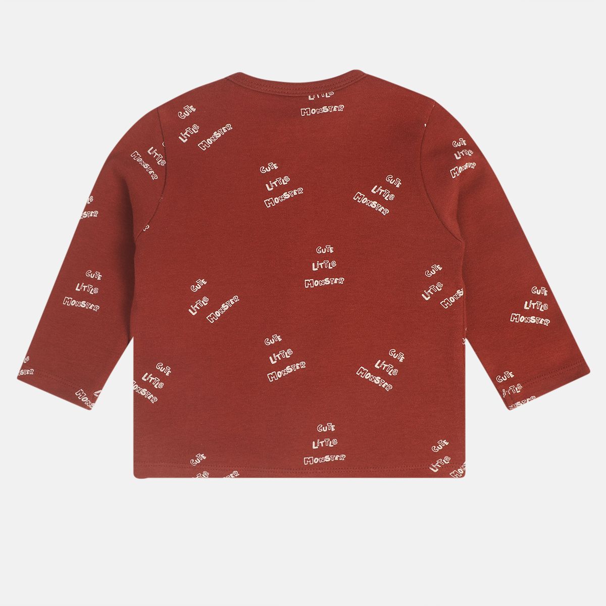 Boys Cotton Pack Of 2 Full Sleeves Typographic Printed Front Open Vest - Maroon & White