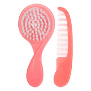 Mee Mee Baby Hair Brush and Comb Set with Soft Bristles & Rounded Teeth - Pink
