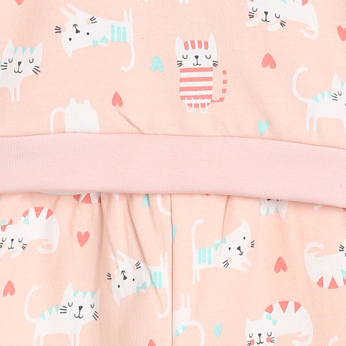 Pack of 2 top and bottom set - peach for 3-6 Months