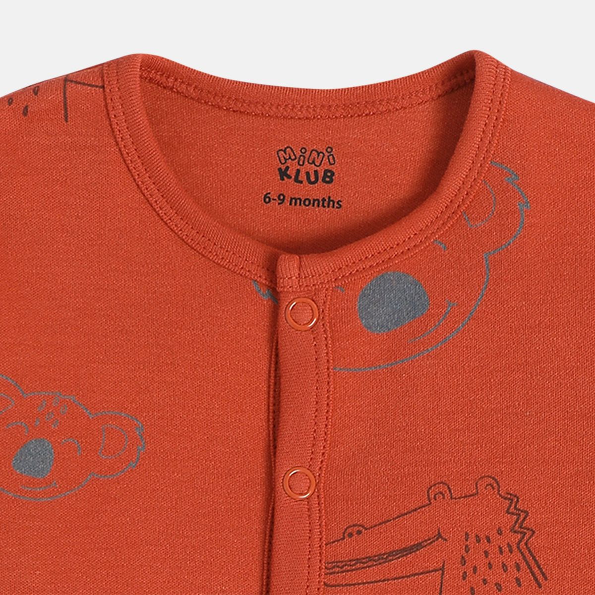 Boys Red/Gray Round Neck Full Sleeves Front Open Vest