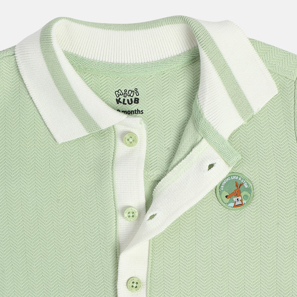 Boys Cotton Full Sleeves Solid Shirt - Olive