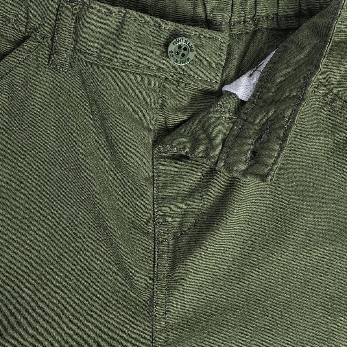 Boys Green Woven Pant