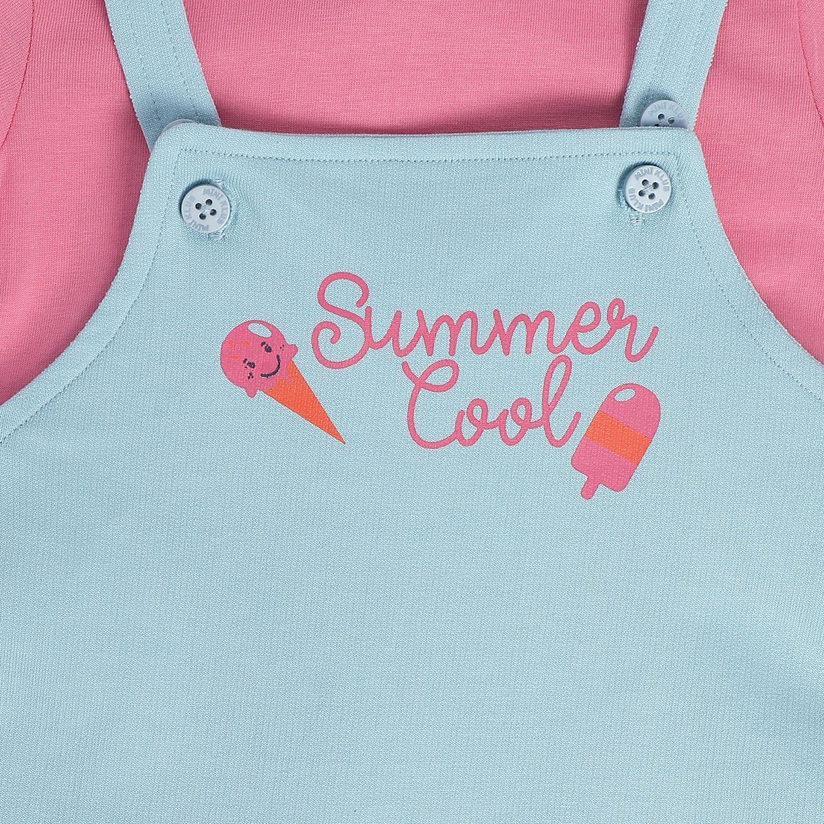 Girls Multicolor Pack Of 2 Pinny Set