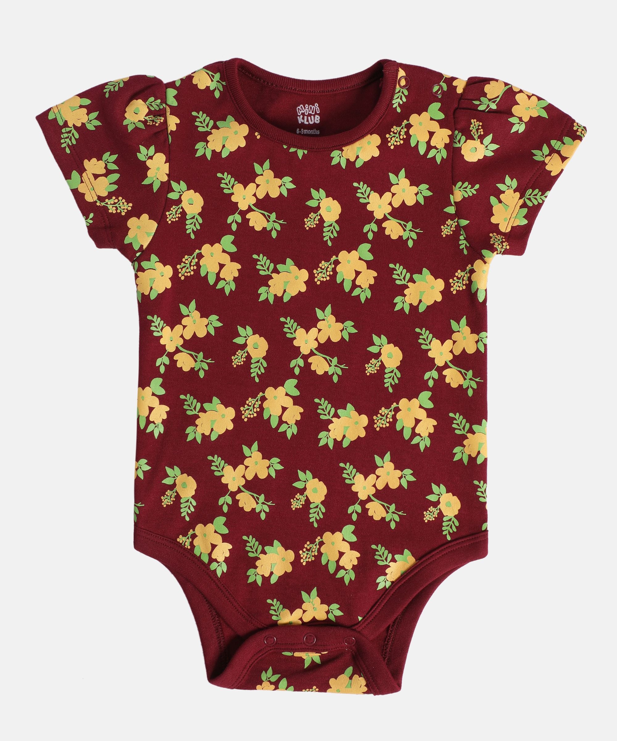 Girls Multicolor Pack Of 3 Body Suit