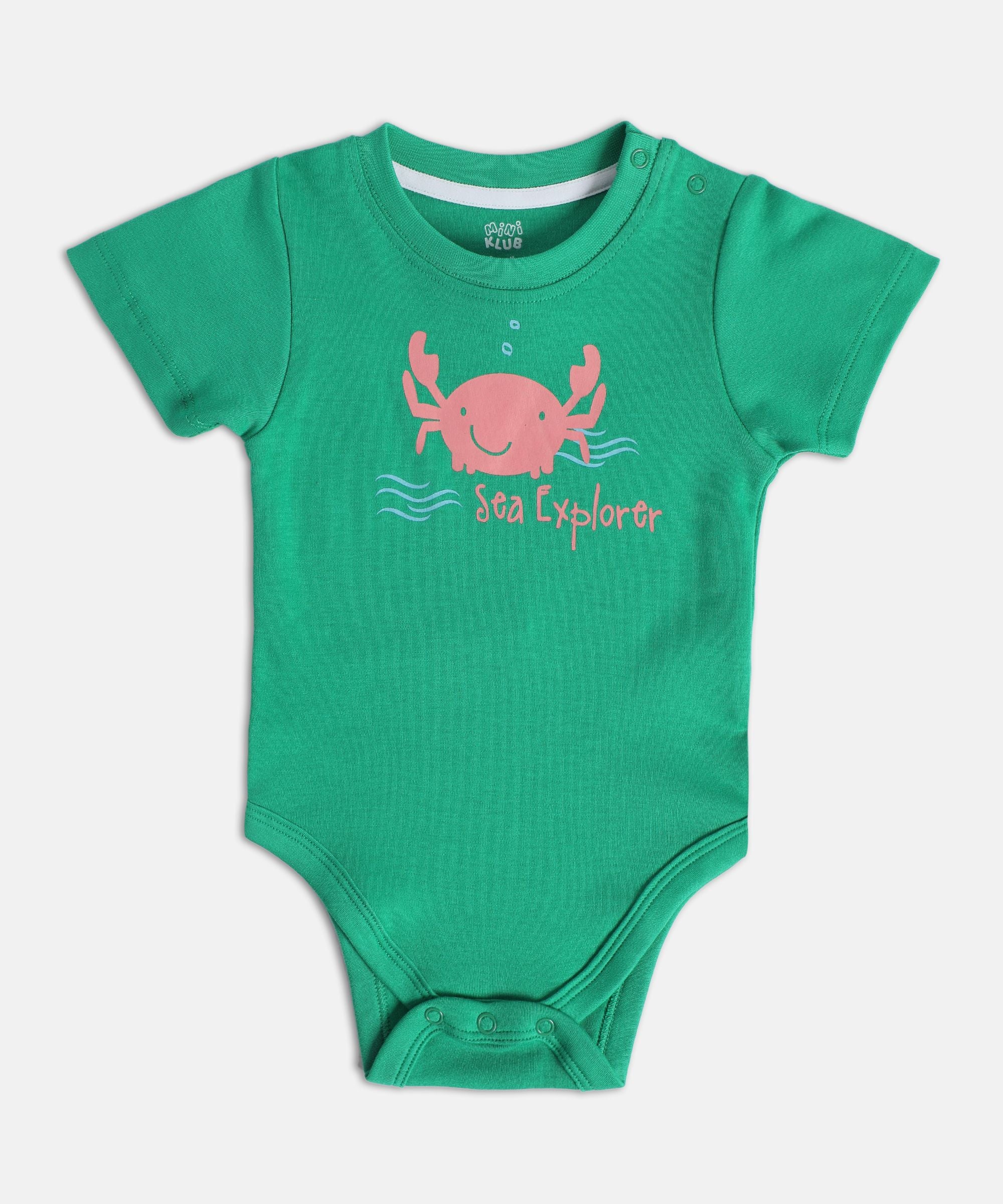 Boys Multicolor Pack Of 3 Body Suit