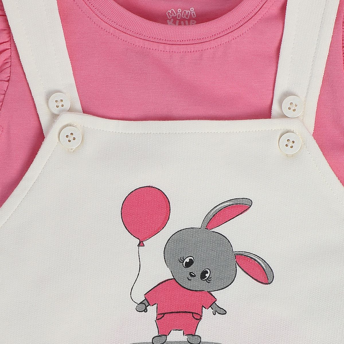 Girls Multicolor Pack Of 2 Dungaree Set
