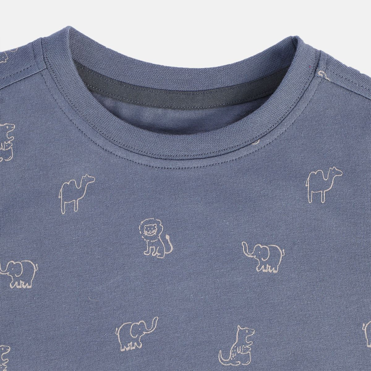 Boys Grey Pack Of 2 T-Shirt And Bottom