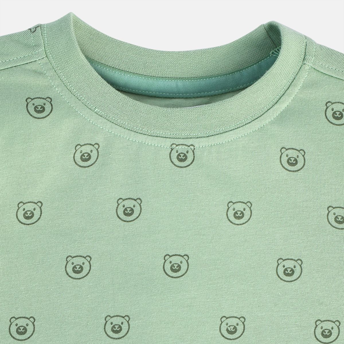 Boys Green Pack Of 2 T-Shirt And Bottom