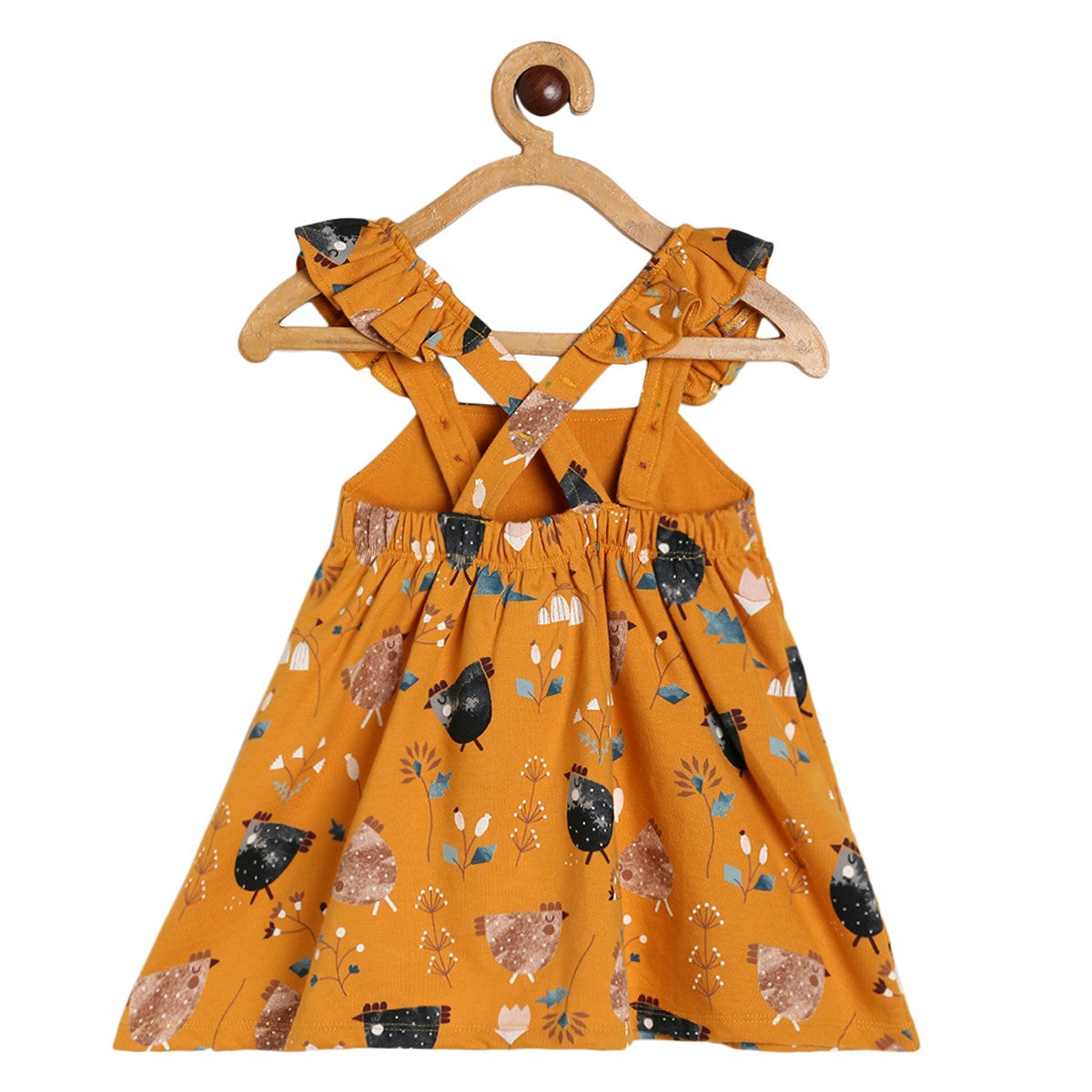 Girls Yellow Pack Of 2 Pinny Set