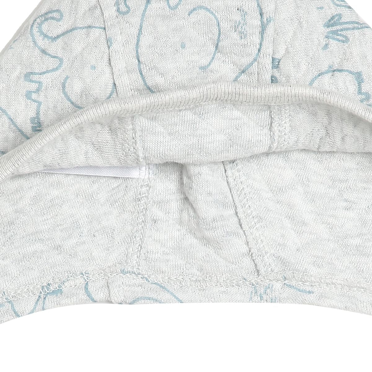 Baby Unisex Blue Cotton Star Embossed Tie-Up Cap Pack of 2 Soft and Comfortable Everyday Wear
