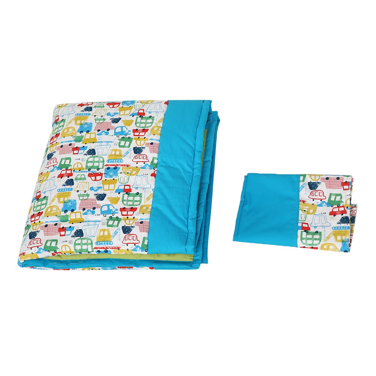 Boys Blue Vehicle Print Mat
