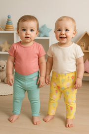 Girls Yellow/Blue Legging