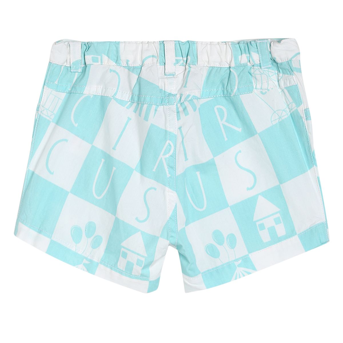 Boys White Blue Front Open Short Sleeve Coordinate Set