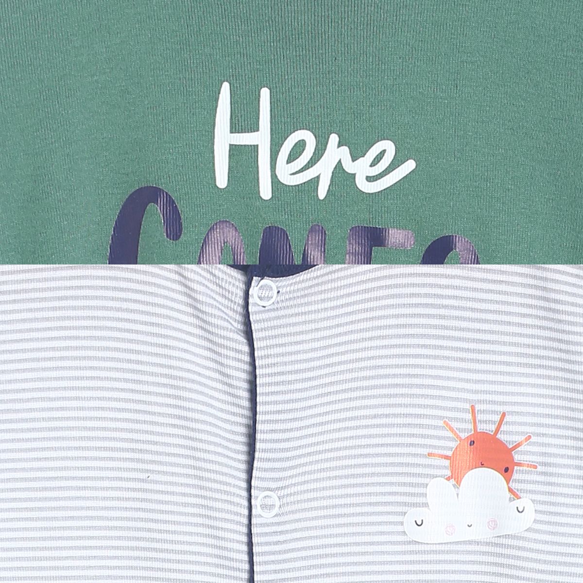 Pack of 2 sleepsuit - jade green for New Born