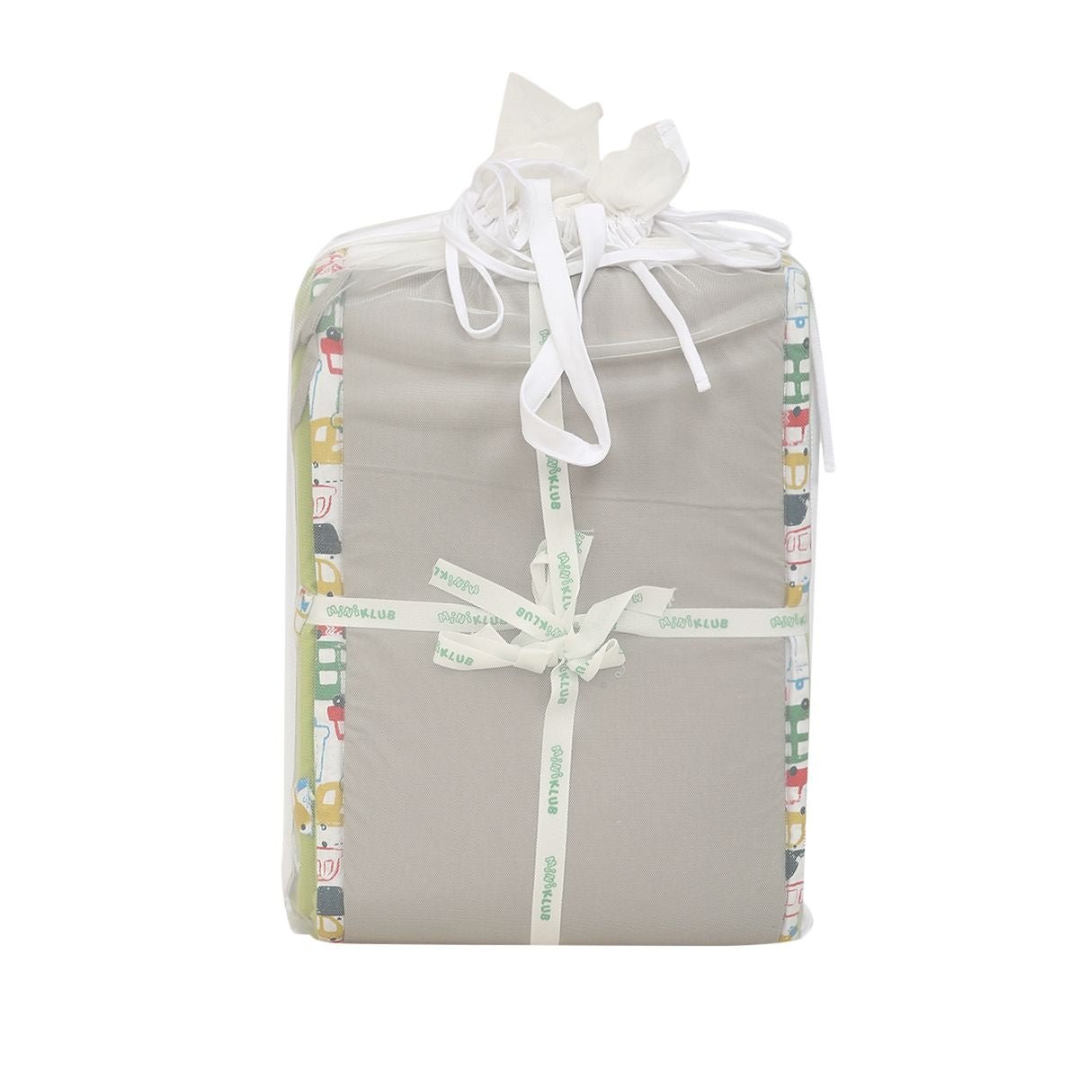 Baby Unisex Green and Grey Cotton Blend Car Applique Cot Bumper Pack of 1 Padded Nursery Essential